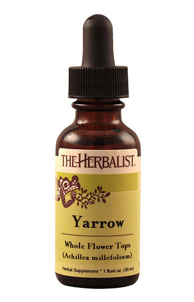 Yarrow flower tops